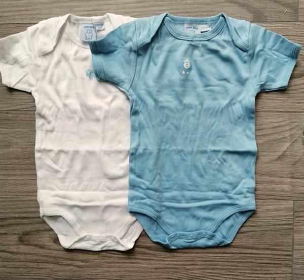Grote foto 7 nieuwe witte en blauwe rompertjes king bear kinderen en baby maat 86