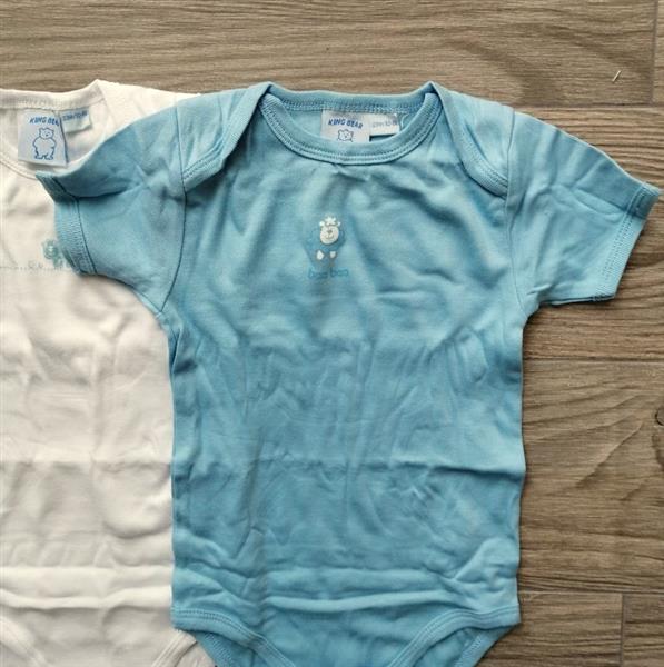 Grote foto 7 nieuwe witte en blauwe rompertjes king bear kinderen en baby maat 86