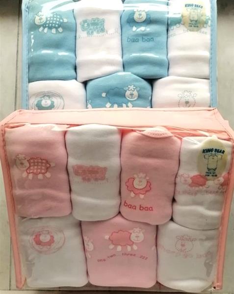 Grote foto 7 nieuwe witte en blauwe rompertjes king bear kinderen en baby maat 86