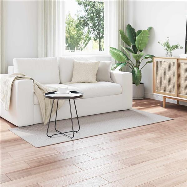 Grote foto vidaxl vloerkleden lugo cr me en grijs 200 x 80 cm polyester huis en inrichting vloerbedekking en kleden