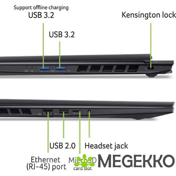 Grote foto acer nitro 18 ai an18 61 r0nj 18 amd ryzen 7 rtx 5070 ti gaming laptop computers en software overige computers en software