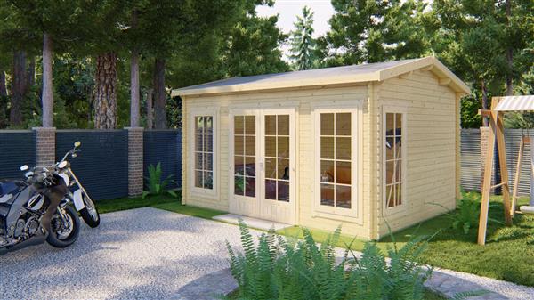 Grote foto blokhut tuinhuis arne 28 mm vuren tuin en terras tuinhuisjes en blokhutten