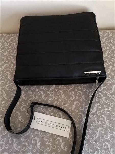 Grote foto zwarte trendy grote schoudertas laurent david sieraden tassen en uiterlijk schoudertassen