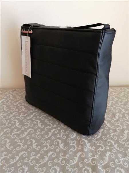 Grote foto zwarte trendy grote schoudertas laurent david sieraden tassen en uiterlijk schoudertassen