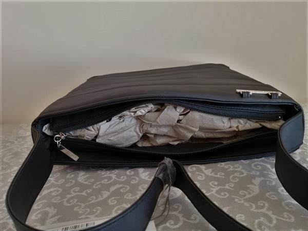 Grote foto zwarte trendy grote schoudertas laurent david sieraden tassen en uiterlijk schoudertassen