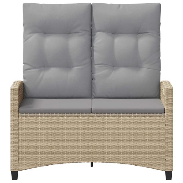 Grote foto vidaxl tuinbank met kussen beige en licht grijs 105 x 60 x 112 cm tuin en terras tuinmeubelen