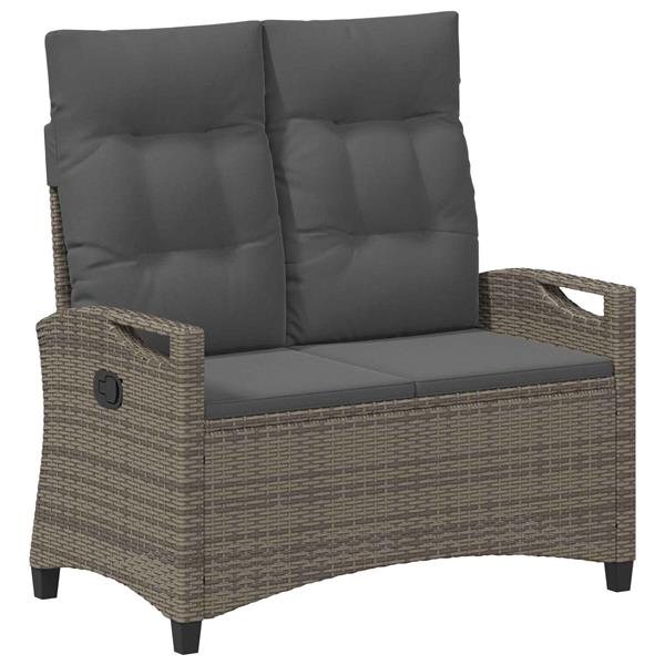 Grote foto vidaxl tuinbank met kussen grijs en donkergrijs 105 x 60 x 112 cm tuin en terras tuinmeubelen