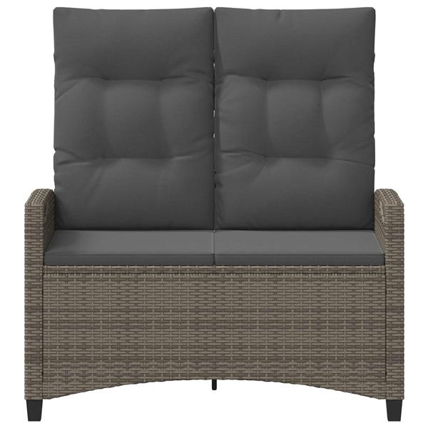 Grote foto vidaxl tuinbank met kussen grijs en donkergrijs 105 x 60 x 112 cm tuin en terras tuinmeubelen