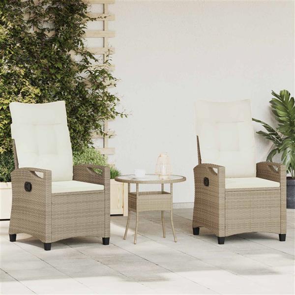 Grote foto vidaxl tuinstoel 2 pcs beige en cr me 56 x 60 x 112 cm tuin en terras tuinmeubelen