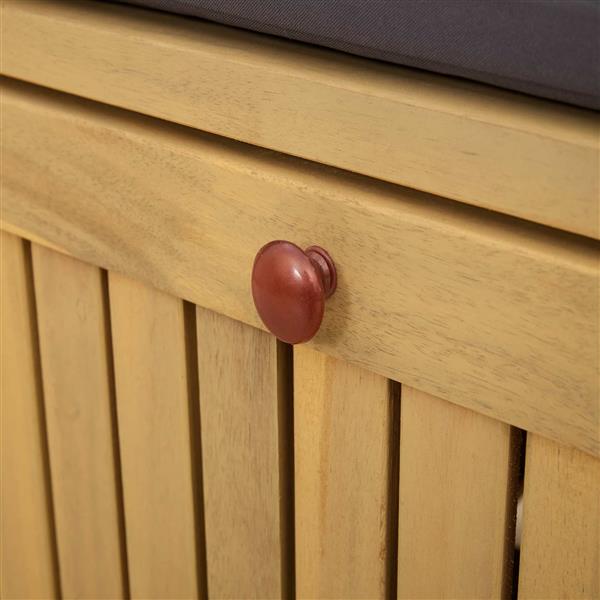 Grote foto vidaxl opslagbank met kussen met opslag met de deur 120 x 63 x 84 cm tuin en terras tuinmeubelen