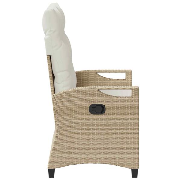 Grote foto vidaxl tuinbank beige en cr me 105 x 60 x 112 cm staal en polyester tuin en terras tuinmeubelen