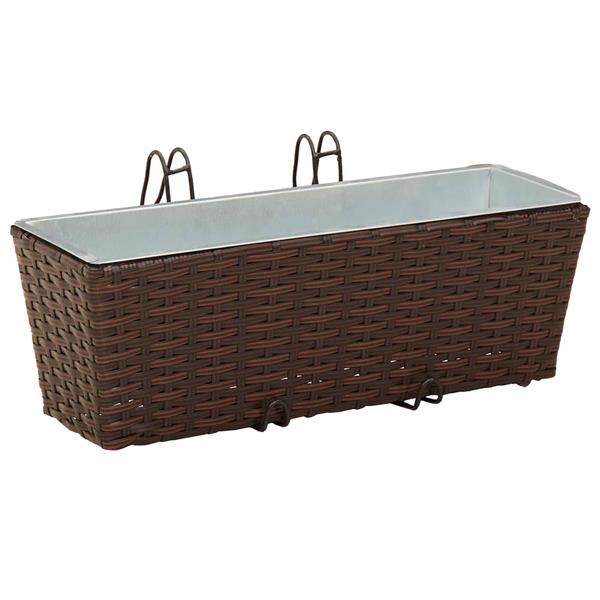 Grote foto vidaxl reling metaal tuin en terras overige tuin en terras