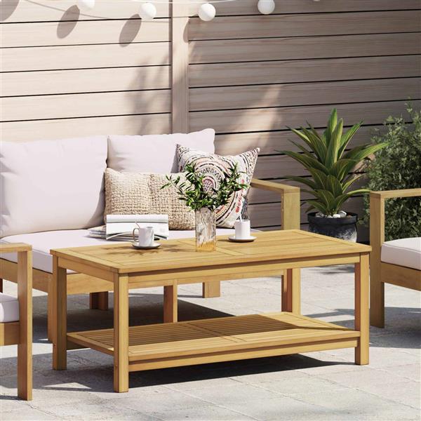 Grote foto vidaxl bijzettafel olie naturel 110 x 55 x 45 cm massief acaciahout huis en inrichting eettafels