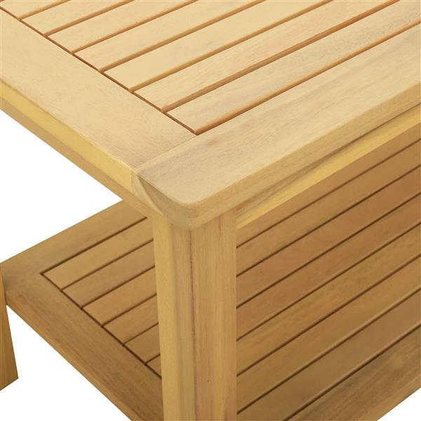 Grote foto vidaxl bijzettafel olie naturel 110 x 55 x 45 cm massief acaciahout huis en inrichting eettafels