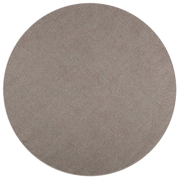 Grote foto vidaxl vloerkleden rond lugo taupe 200 cm polyester huis en inrichting vloerbedekking en kleden