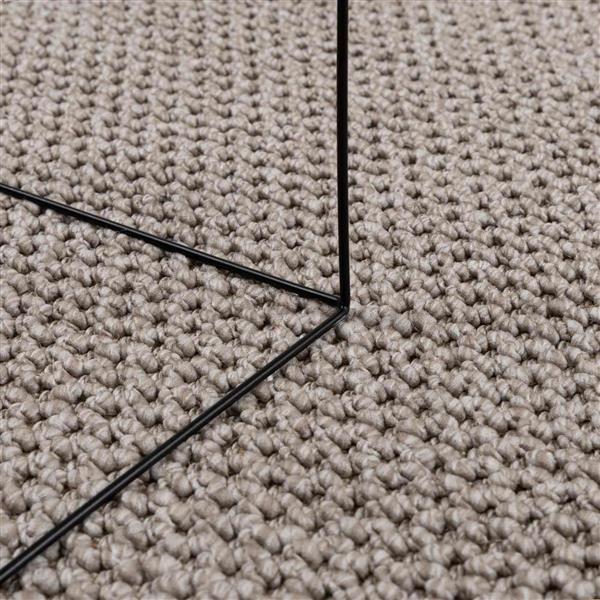 Grote foto vidaxl vloerkleden rechthoekig lugo taupe 200 x 140 cm polyester huis en inrichting vloerbedekking en kleden