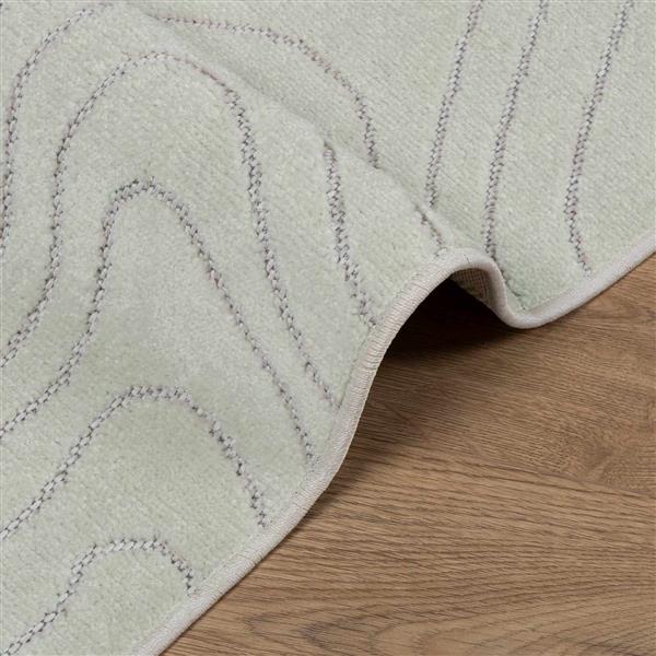 Grote foto vidaxl vloerkleden vierkant palmeras groen 240 x 240 cm polyester huis en inrichting vloerbedekking en kleden