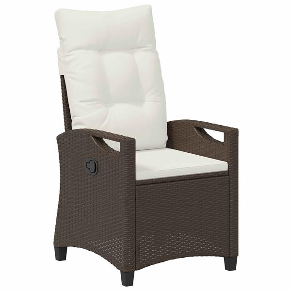 Grote foto vidaxl tuinstoel 2 pcs bruin en cr me 56 x 60 x 112 cm tuin en terras tuinmeubelen