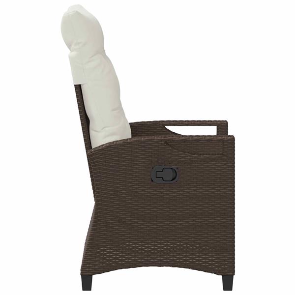 Grote foto vidaxl tuinstoel 2 pcs bruin en cr me 56 x 60 x 112 cm tuin en terras tuinmeubelen