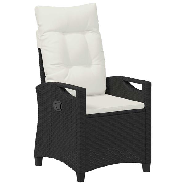 Grote foto vidaxl tuinstoel 2 pcs zwart en cr me 56 x 60 x 112 cm tuin en terras tuinmeubelen