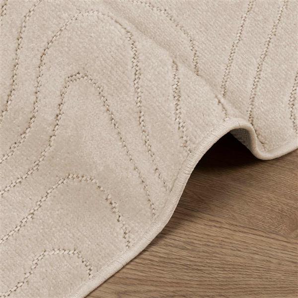 Grote foto vidaxl vloerkleden rechthoekig palmeras beige 340 x 240 cm polyester huis en inrichting vloerbedekking en kleden