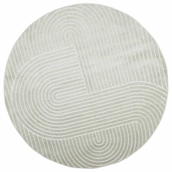 Grote foto vidaxl vloerkleden rond palmeras groen 200 cm polyester huis en inrichting vloerbedekking en kleden