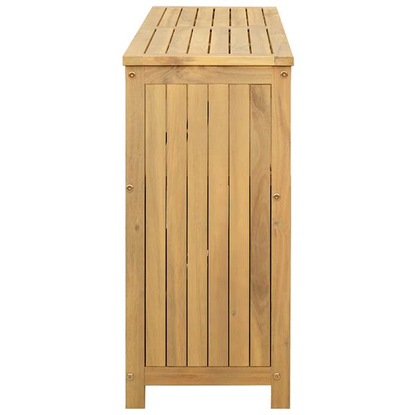 Grote foto vidaxl tuin console tafel met opslag licht acacia 110 x 35 x 75 cm tuin en terras tuinmeubelen