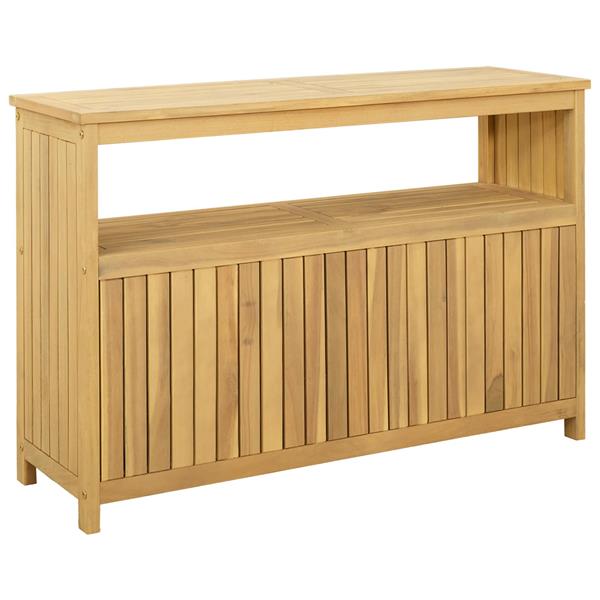 Grote foto vidaxl tuin console tafel met opslag licht acacia 110 x 35 x 75 cm tuin en terras tuinmeubelen