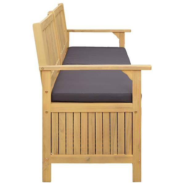 Grote foto vidaxl opslagbank met kussen met opslag met de deur 170 x 63 x 84 cm tuin en terras tuinmeubelen