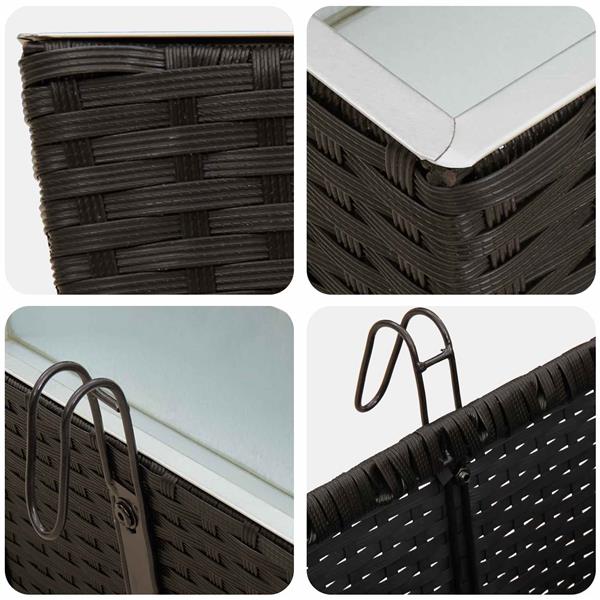 Grote foto vidaxl reling 2 pcs 80 x 17 x 17 cm metaal tuin en terras overige tuin en terras