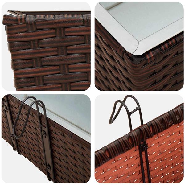 Grote foto vidaxl reling metaal tuin en terras overige tuin en terras