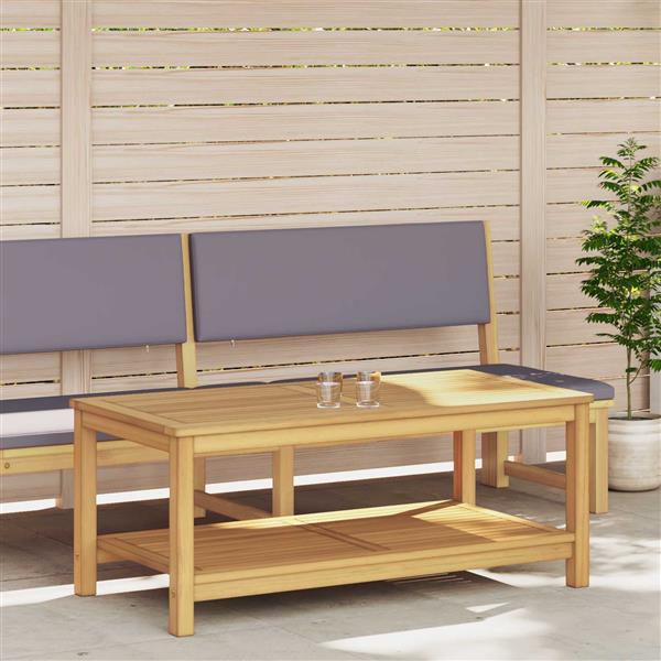 Grote foto vidaxl bijzettafel olie naturel 110 x 55 x 45 cm massief acaciahout huis en inrichting eettafels