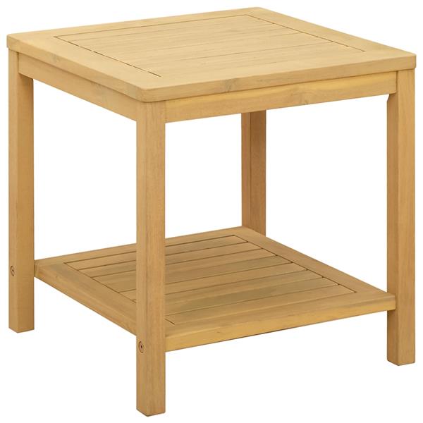 Grote foto vidaxl bijzettafel olie naturel 45 x 45 x 45 cm massief acaciahout huis en inrichting eettafels