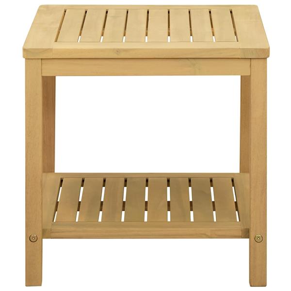 Grote foto vidaxl bijzettafel olie naturel 45 x 45 x 45 cm massief acaciahout huis en inrichting eettafels