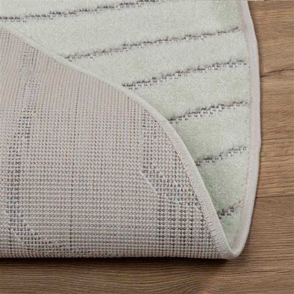 Grote foto vidaxl vloerkleden rond palmeras groen 120 cm polyester huis en inrichting vloerbedekking en kleden