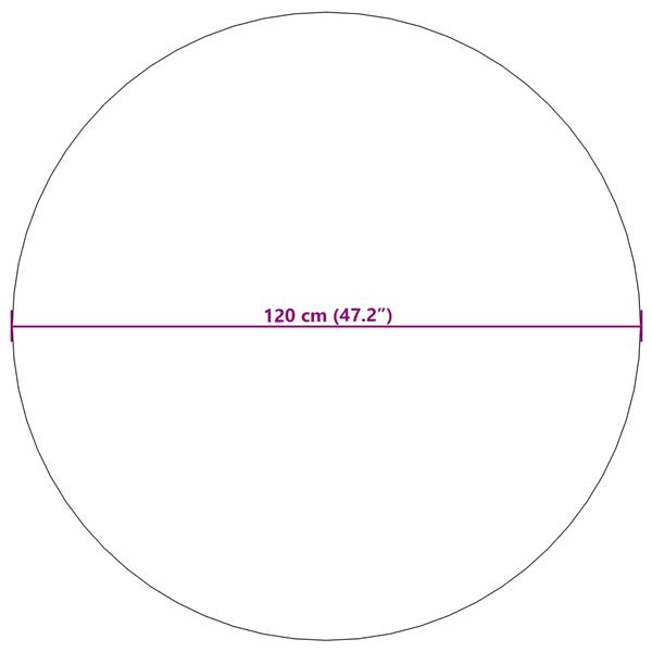 Grote foto vidaxl vloerkleden rond palmeras groen 120 cm polyester huis en inrichting vloerbedekking en kleden