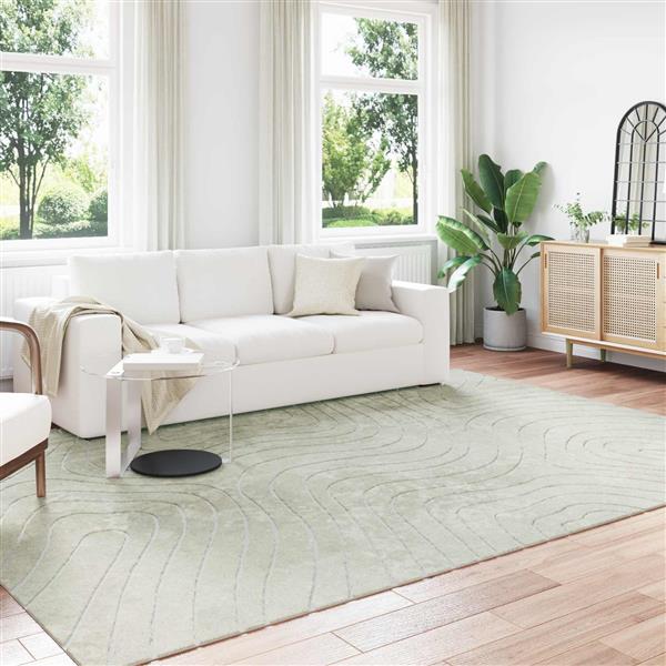 Grote foto vidaxl vloerkleden rechthoekig palmeras groen 340 x 240 cm polyester huis en inrichting vloerbedekking en kleden