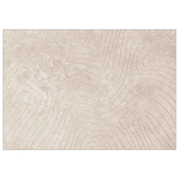 Grote foto vidaxl vloerkleden rechthoekig palmeras beige 160 x 230 cm polyester huis en inrichting vloerbedekking en kleden