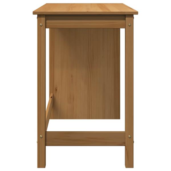 Grote foto vidaxl bureau honingbruin 112 x 50 x 75 cm massief vurenhout huis en inrichting stoelen