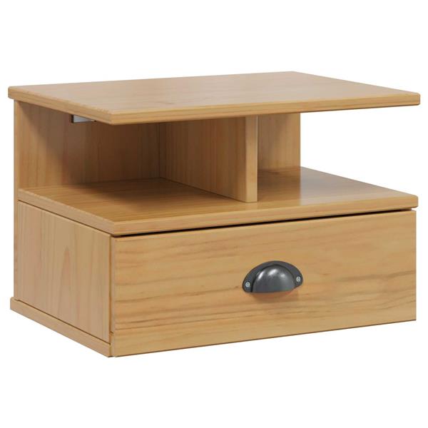 Grote foto vidaxl nachtkastje hill honingbruin 40 x 31 x 27 cm massief vurenhout huis en inrichting complete slaapkamers