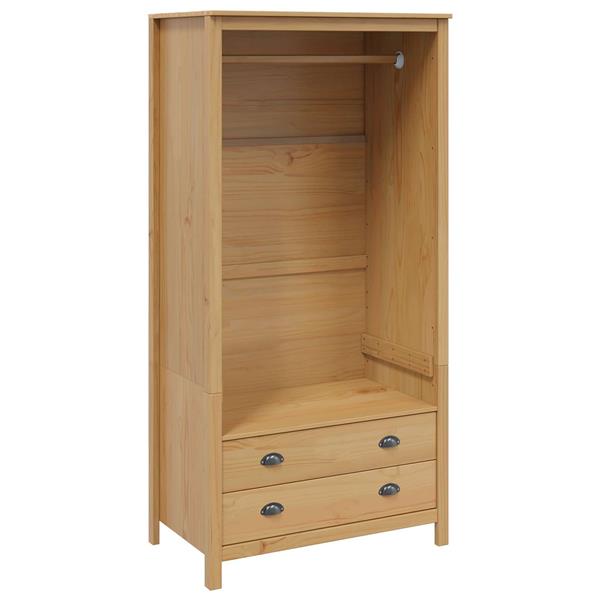 Grote foto vidaxl kledingkast hill honingbruin 84 x 50 x 170 cm massief vurenhout huis en inrichting overige
