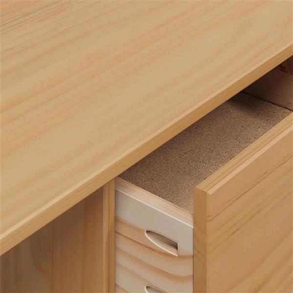 Grote foto vidaxl bureau met lades met lade hill honingbruin 100 x 45 x 74 cm huis en inrichting stoelen