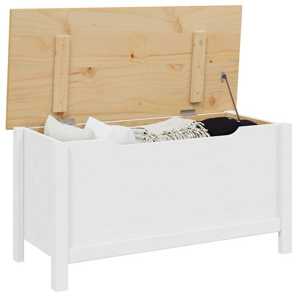 Grote foto vidaxl opbergbox met opslag hill wit en honingbruin 90 x 40 x 45 cm huis en inrichting woningdecoratie