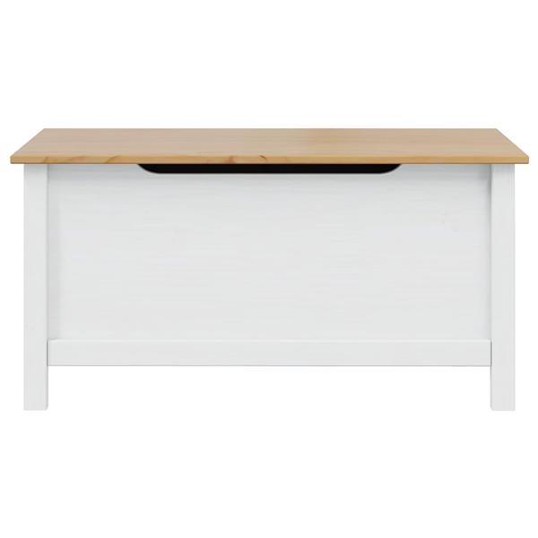 Grote foto vidaxl opbergbox met opslag hill wit en honingbruin 90 x 40 x 45 cm huis en inrichting woningdecoratie