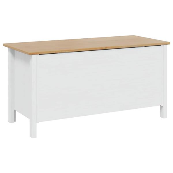 Grote foto vidaxl opbergbox met opslag hill wit en honingbruin 90 x 40 x 45 cm huis en inrichting woningdecoratie