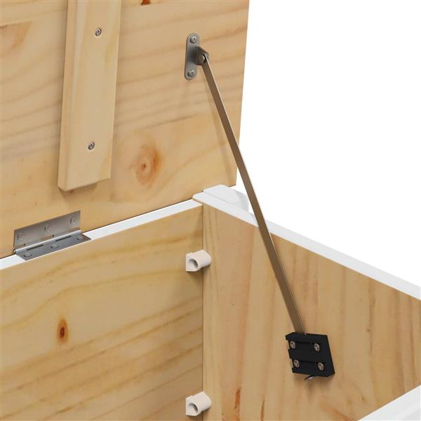 Grote foto vidaxl opbergbox met opslag hill wit en honingbruin 90 x 40 x 45 cm huis en inrichting woningdecoratie