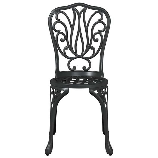 Grote foto vidaxl tuin bistro set 3 pcs zwart aluminium tuin en terras tuinmeubelen