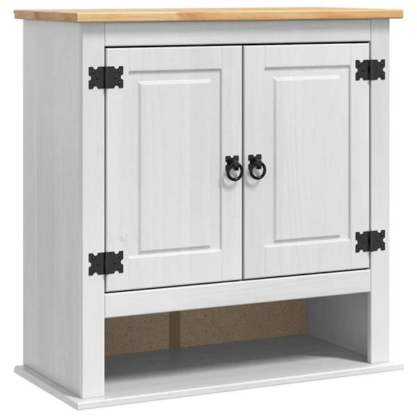 Grote foto vidaxl hangkast corona wit 70 x 33 x 71 5 cm massief grenenhout huis en inrichting complete badkamers