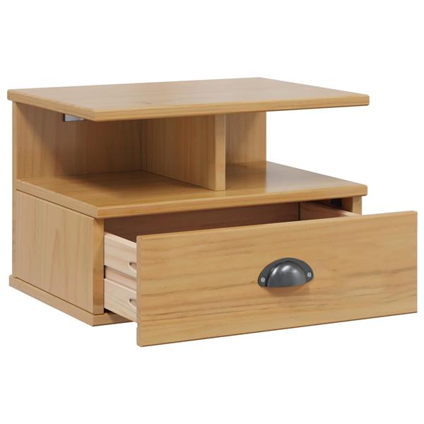 Grote foto vidaxl nachtkastje hill honingbruin 40 x 31 x 27 cm massief vurenhout huis en inrichting complete slaapkamers