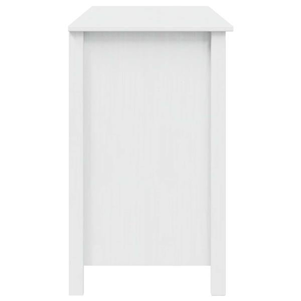 Grote foto vidaxl bureau met lades hill wit 100 x 45 x 74 cm massief vurenhout huis en inrichting stoelen